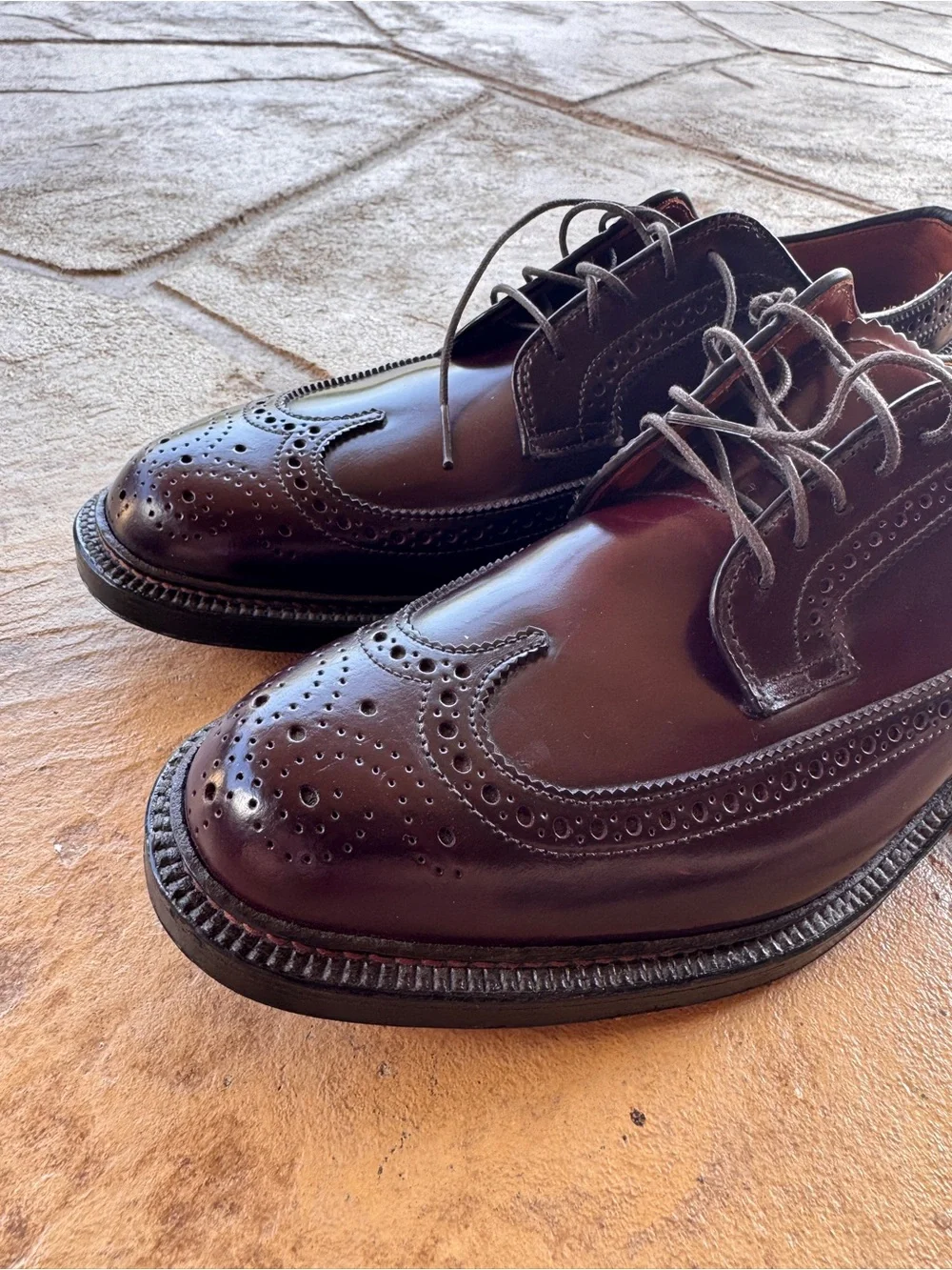 Alden 975 Long Wing Blucher Color 8 Shell Cordovan Shoes 9.5 B/D Like New